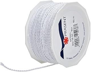 C.E. Pattberg Mosel Cord in Lime (Green), 55 Yards of Braided Cord for Gifts, Parcels & Presents, 0.08 inches Width, Accessories for Decoration and Handicrafts, Tearproof Tape for Gift Wrapping