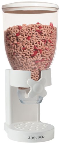 Zevro Single Dry Food Dispenser, White #TOP3