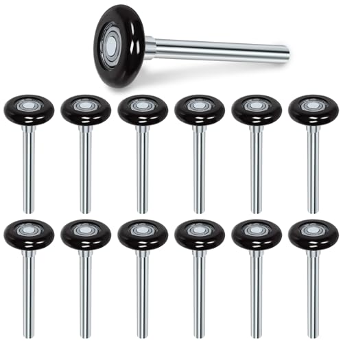 Sweet 12Pcs 1.8' Schwarz leise Garagentor Rollen Nylon Tür Räder...