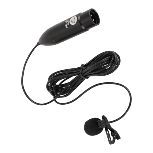 Oreilet Microfono XLR Lavalier, Microfono in Lapel Omnidirezionale 48V, Clip