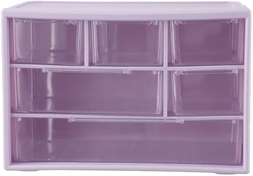 Miniatura 6 de Desktop Cosmetic Organizer Acrylic Six-Grid Drawer Storage Box Dustproof Makeup Storage Container Stackable Vanity Organizer Tray Small Acrylic