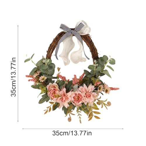 Artificial Fall Wreath for Front Door with Led Lights, Glowing Fall Decor - image 3