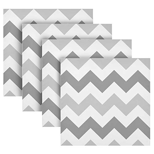 Qilmy 1 Pack Cloth Napkins For Dinner Table Decorative Napkin 20 Inch Washable For Party Restaurant Everyday Use, Grey Chevron #TOP3