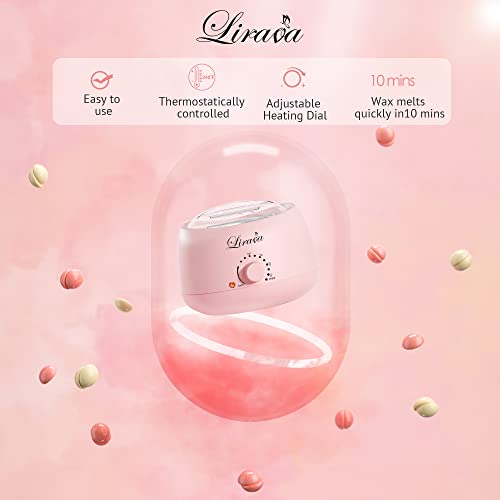 Lirava Waxing Kit Wax Warmer Hair Removal Home Wax Kit With All-Around Formula Target Different Type Of Hair, Eyebrow Facial Armpit Bikini Brazilian Waxing At Home #TOP4