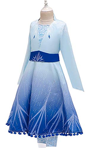 Yigoo Mädchen Prinzessin Kleid Kostüm Mantel Kinder Glanz Kleid Mädchen Weihnachten Verkleidung Karneval Party Halloween Fest 150