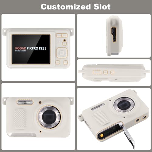 Funda de silicona para cámara Kodak PIXPRO FZ55 blanca miniatura 5