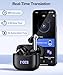 AI Translation Earbuds Real Time 164 Languages Translator Ear Buds Audifonos Traductores Inglés Español 70H Playtime Wireless Earphones AI Bluetooth Headphones for Travel Meeting Learning Black