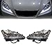 Kaponbon 2006-2013Lexus IS250 IS350 Halogen Headlight Assembly, Front Headlight Headlamp Replacement Left Driver and Right Passenger Side LED and Strip Projector Headlights Lamps