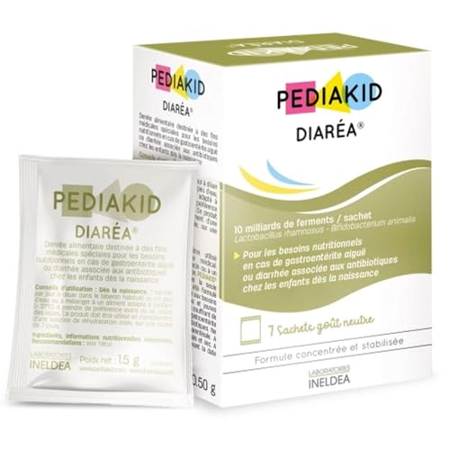 PEDIAKID - Diarrea- Fórmula Natural con Sabor Neutro - Refuerza las Defensas del Intestino - 7 Sobres