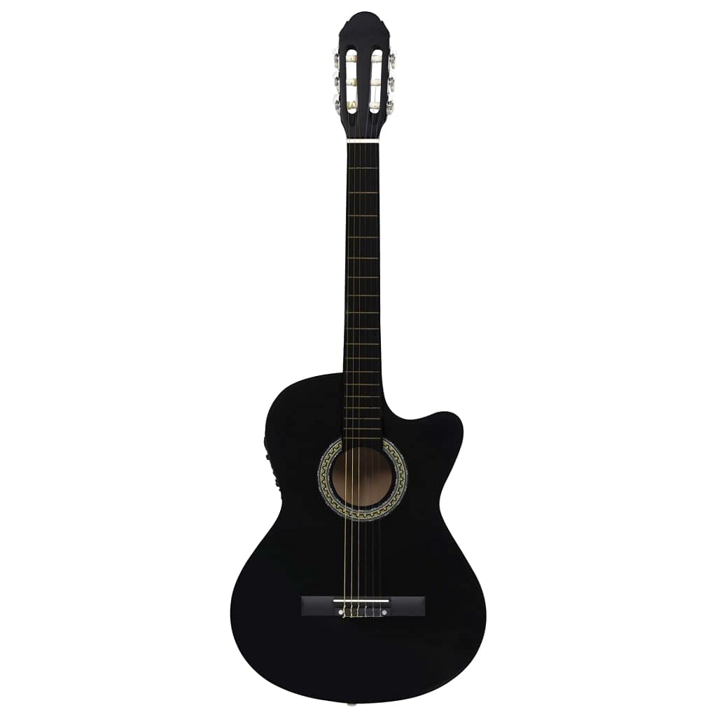 Set Chitarra Western 12 pz con Equalizzatore e 6 Corde Chitarra Classica Strumenti Musicali Prodotti per Fare Musica Orchestra Nera