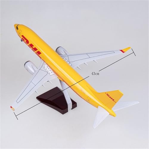 Boeing 737 DHL modelo de avión de aleación fundida a presión 47 cm réplica coleccionable 1/85 6