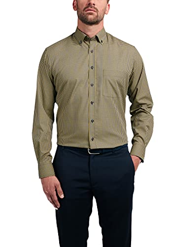 Eterna Long Sleeve Shirt Modern Fit Poplin Checked...