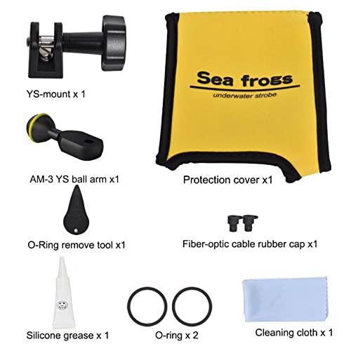 Seafrogs Scuba Diving Strobe Flash Light Waterproof 100M/328Ft With Ys Ball Arm Mount Underwater Photography For Sony Olympus Nikon Canon Dive Camera Housing Case (Sf-01) #TOP6