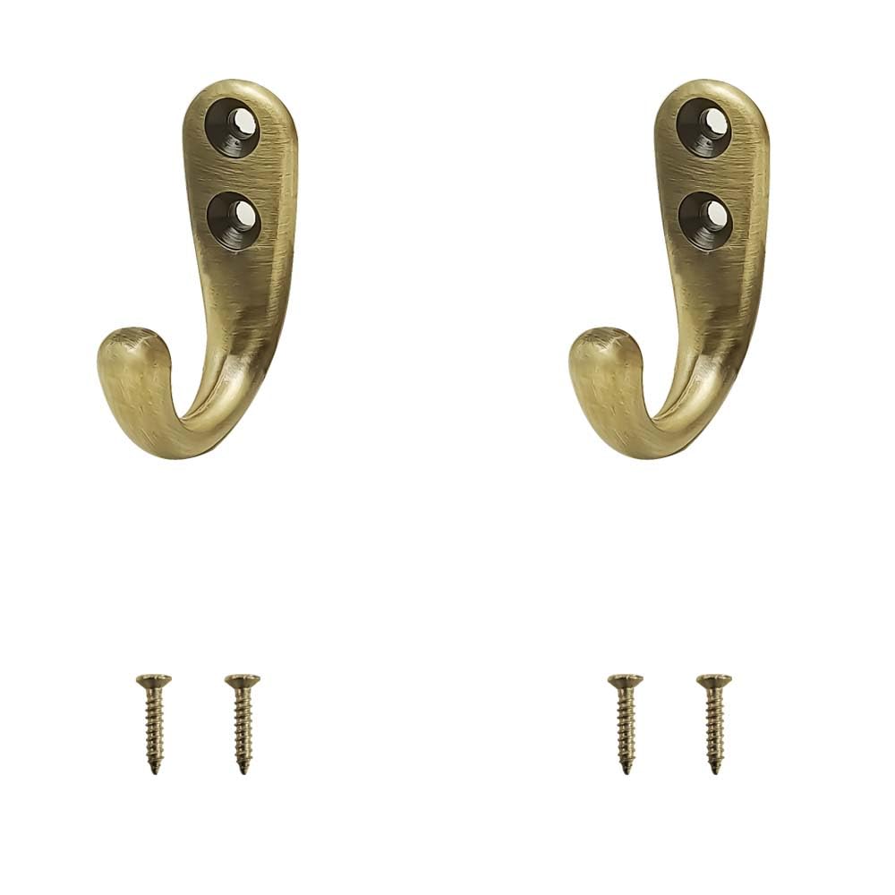 VOLO Single pin Clothes Hanger Hook Premium and Stylish Door Hangers for Clothes, Door Cloth Hanger, Cloth Hooks/Hanger, Hooks Rail for Hanging Keys,Clothes,Towel (Antique Brass Finish, 2)-image-4