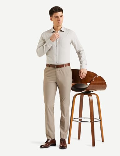 Image of Amazon Brand - Symbol Men's Solid Cotton Slim Fit Formal Shirt | Plain | Full Sleeve