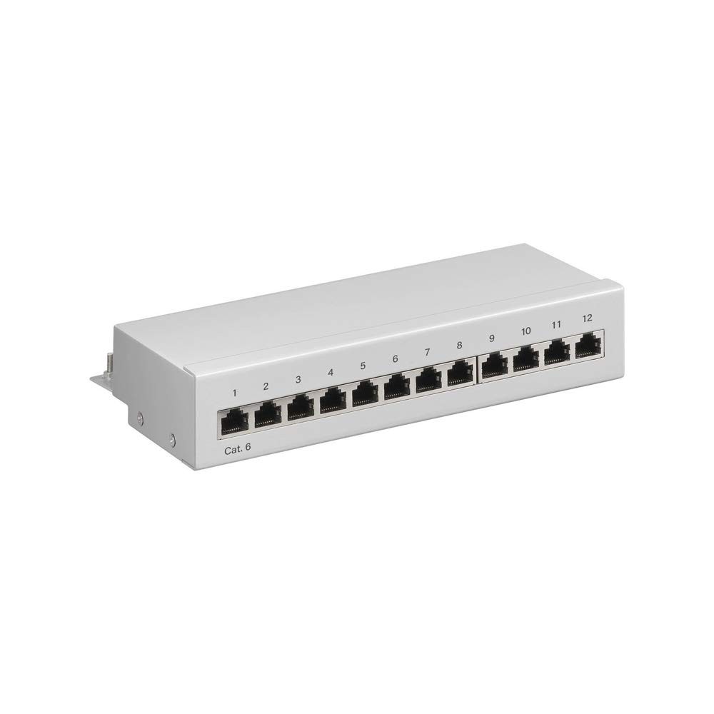 Goobay 69306 CAT 6 Mini/Desktop Patch Panel, 12 portów