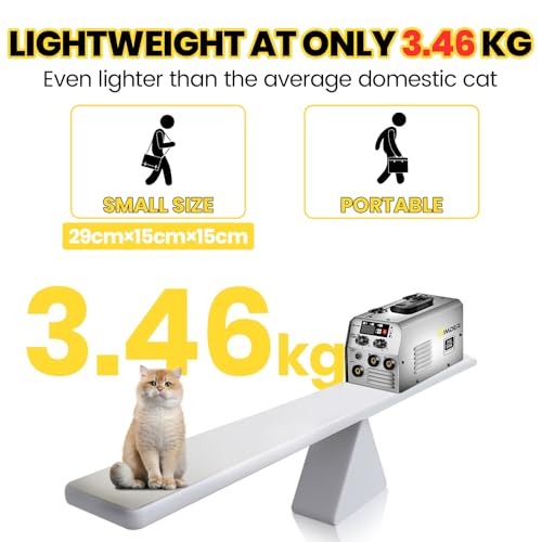 SSIMDER 140 Amp MIG Welder 220V Machine Stick/Flux Core MIG/Lift TIG 3 in 1 Welding Machine with IGBT Inverter and 1lb Welding Wire, for Metal DIY Projects/Home/Farm/Car 5 SSIMDER 140 Amp MIG Welder 220V Machine Stick/Flux Core MIG/Lift TIG 3 in 1 Welding Machine with IGBT Inverter and 1lb Welding Wire, for Metal DIY Projects/Home/Farm/Car - Image 5