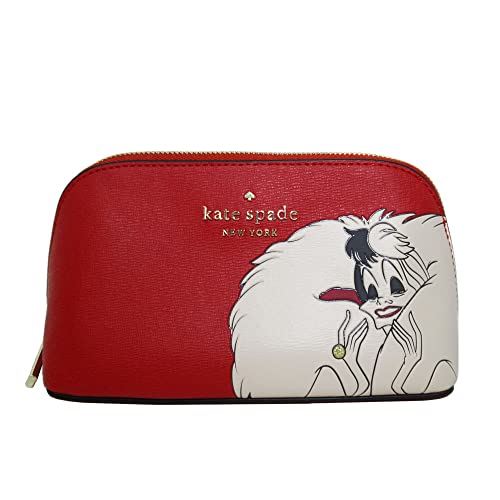 [ケイトスペード] ポーチ レディース サフィアーノPVC ディズニーコラボ 101匹わんちゃん 「クルエラ」モチーフ スモール コスメケース K8243 600(レッドマルチ) アウトレット [並行輸入品]のサムネイル