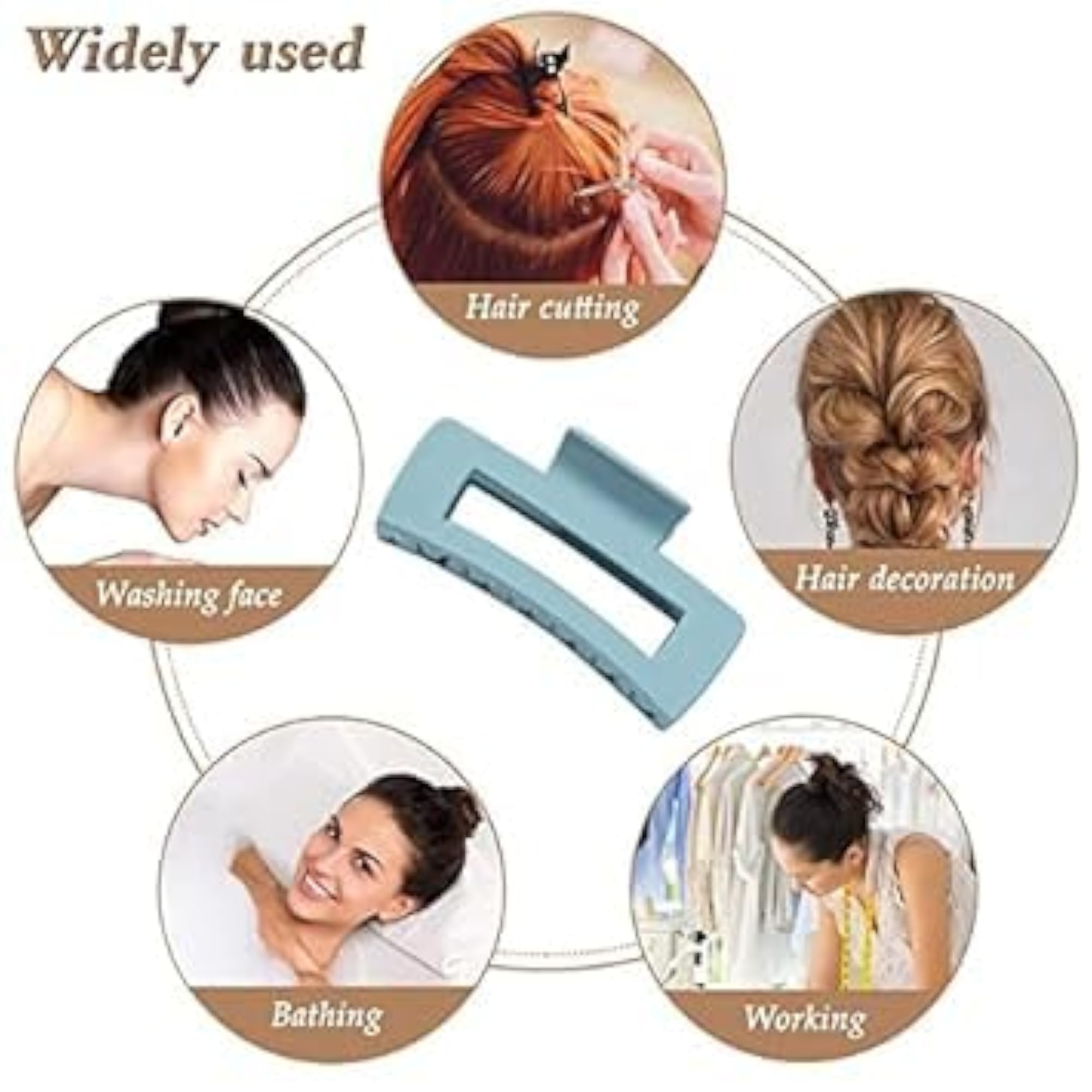 Plastic Medium Size Hair Clutcher Claw Clip for Women & Girls