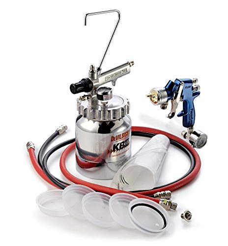 DeVilbiss FLG675 FLG4 1.3 & 1.8mm Pressure Feed Gun and Pressure Cup Kit