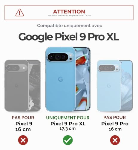 Coque Google Pixel 9 Pro XL robuste avec support pour visionnage vidéo mains libres