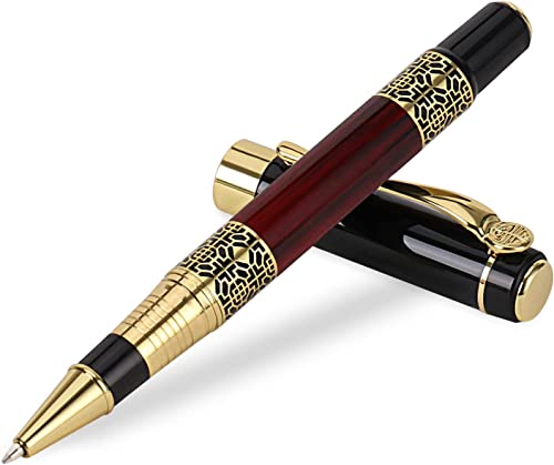 Image of Roshfort Luxury ball Pen - Customized Personalized Ballpoint Pen | Black & Maroon | Stylish Designs | Engrave Your Name. SEND DETAIL WHATSAPP +91 9631056748