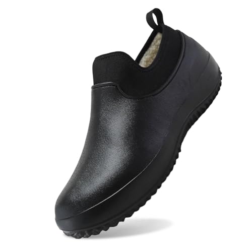 Bottes de pluie homme anti-boue : bottine caoutchouc étanche contre l'humidité du jardin