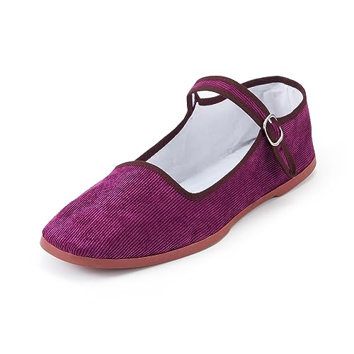 Image of Womens Classic China Flats, Casual China Doll Shoes, Cotton Mary Janes, Chinese Tai Chi Shoes