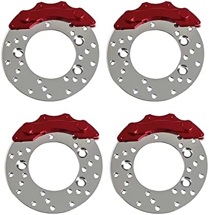 Brass Counter Weight Black Coating TRX4 Portal Axle Housing for 1/10 RC Crawler TRX6 TRX-4 Bronco Defender Upgrade (4pcs Brake Disc/Rotor Caliper)