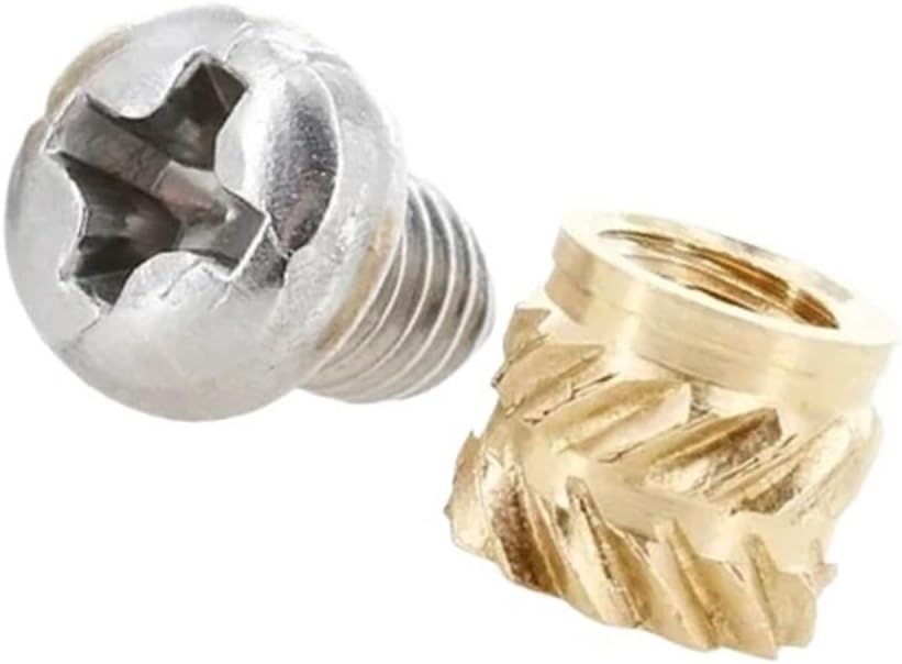 Fit For M2 M2.5 M3 M4 M5 M6 Hot Melt Brass Insert Nuts 3D Printer Copper Nut PCB Laptop Stainless SteelScrew Bolt Insertnut Kit(Hex Bolt Nut,M6x5x8 (10Set))