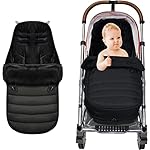 Winter Fußsack Kinderwagen | Fußsack Kinderwagen | Fusssack Winter Baby Kinderwagen | Wintersack Kinderwagen | Buggy Sportwagen Fußsack | 0-3 Jahren Fußsack | Winterfußsack Kinderwagen Schwarz