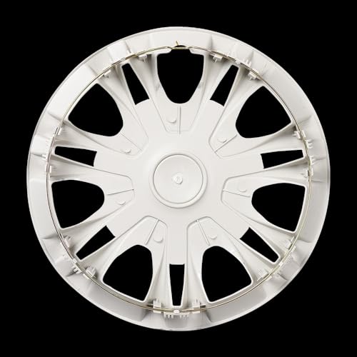 Image of Chrome Silver Hubcap Wheel Cover Replacement Kit 13 inch Hub Caps Wheel Rim Cover Car Exterior Accessories Pack of 4, 13 Inches