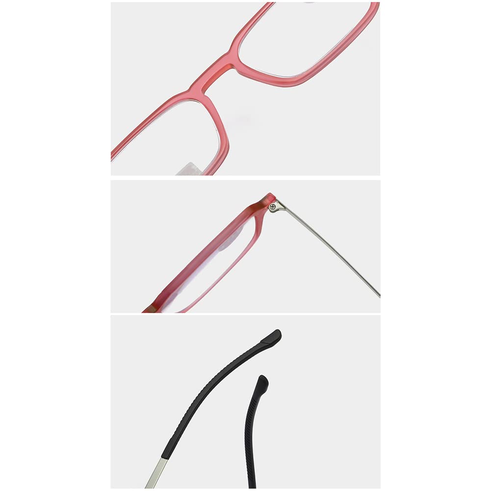 RICCIE HD Brille gegen blaues Licht und Ermüdung, ultraleichter Rahmen 1.56 asphärische Harzlinsen-Leser Dioptrie +1,0 bis +3,0,04,+2.5