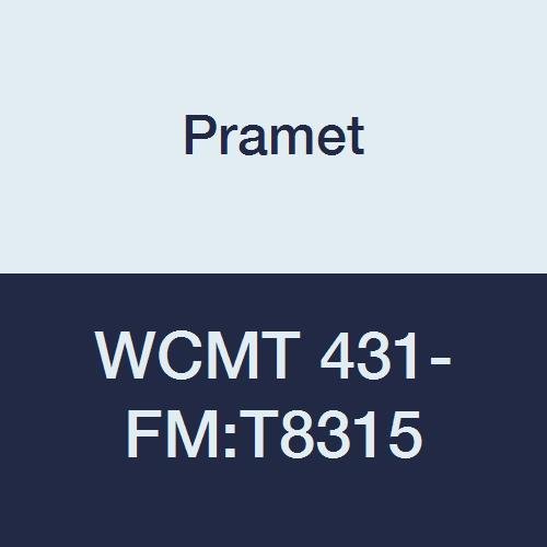 WCMT 431-FM:T8315 Carbide Indexable Turning Insert, 0.016" Radius, Positive, 1/2" I.C., 3/16" Thick, PVD, 80 Degree Trigon, Multi-Material (P15,M15,K15), Gold (Pack of 10)