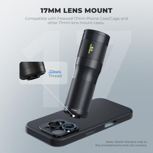 Image of Freewell 6X Telephoto Lens for Smartphones - 17mm Thread Professional Zoom Lens for iPhone & Samsung