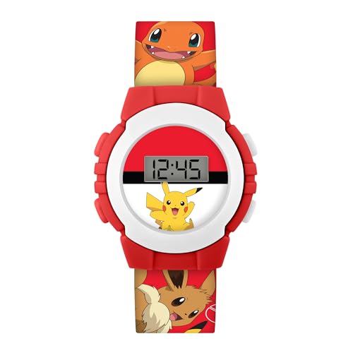 Reloj digital Accutime Pokémon Red con estampado de personajes...