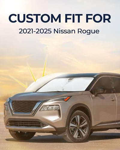 Image of for Nissan Rogue 2021-2025 Car Window Shades, 8pcs Privacy Sun Shade Set for Front Windshield Side and Rear Windows, Full Window Covers Keeps Vehicle Cool for Camping Napping