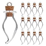 Generico 30 pezzi Bottigliette in Vetro Goccia con Tappo in Sughero per DIY Decorazioni Bottiglie da Desideri con Gancio Vasetti Piccoli per Bomboniere e Conservazione