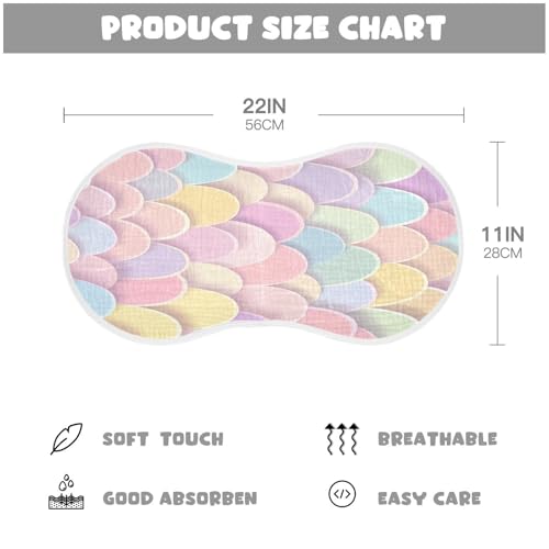 Scales Plant Burp Cloths Cotton Baby Washcloths,Large 22x11in Burping Cloth Absorbent and Soft for Newborn Baby Boys and Girls,4 Pack4