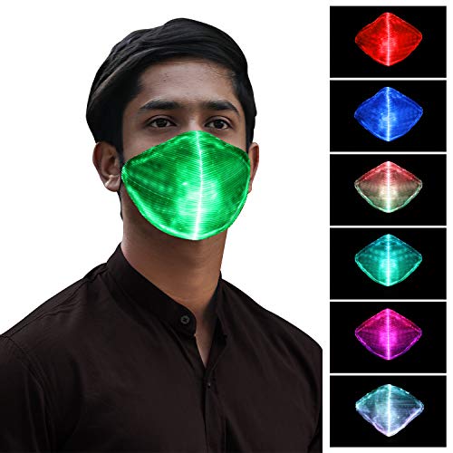 LED Light up Mask Luminous Glowing Masks for Party Festival Dancing Gift,7 Colors