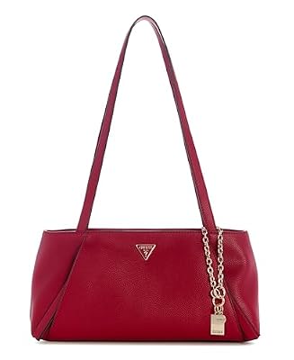 GUESS borsa a tracolla Devon Shoulder Satchel Dark Cherry rosso scuro