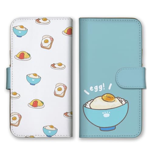 iPhone13 mini 用 ケース 手帳型 アイフォン13 ミニ スマホケース 卵 たまご 食べ物 イラスト 可愛い デザイン01