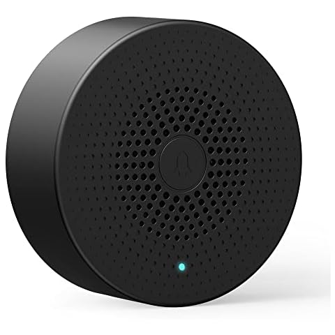 CEYOMUR Wireless Chime, 4-types Of Ringtone, 3-level Adjustable Volume & Blue Light, USB Enable Chime, Easy To Plug-In Cover