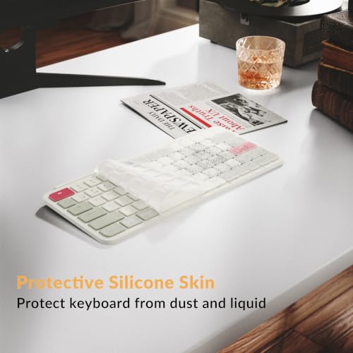 Image of Keychron B1 Pro Ultra-Slim ZMK /Launcher Wireless Bluetooth 2.4 GHz /Wired Connection Keyboard for Mac Windows Linux - Retro Red
