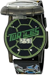 Ninja Turtles Kids' Digital Watch with Pop Open Top/Casing, Flashing LED Lights, Black