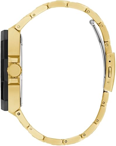 Miniatura 2 de GUESS Reloj multifunción texturizado dorado y negro, Oro, Classic