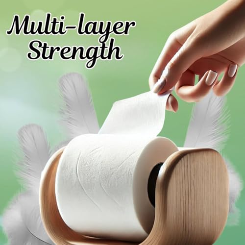 Image of Ella 2 Ply Toilet Paper Tissue Roll I Pack of 6 I 230 Pulls x 6 Rolls I 1380 Pulls I Soft and highly absorbent bathroom tissue I 100% natural virgin cellulose fiber