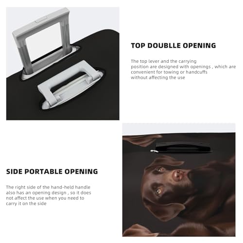 Luggage Cover Protector Washable Stretch Suitcase Protector Brown Labrador Retriever Suitcase Cover Anti-Scratch Travel Baggage Covers Fits 18-32 Inch Luggage Protectors4
