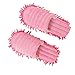 Produktbild Angoily 1 Paar Mikrofaser-Mopppantoffeln Waschbar Staubstaubpantoffeln Bodenstaubreinigungspantoffeln Abnehmbare Mopppantoffelgröße L 42-44 (Pink)