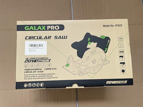 GALAX PRO Circular Saw, 140mm Cordless Circular Saw 20V with 2 Blades (18T+48T), 3800RPM Variable Speed, Includes 2.0Ah Lithium Battery and Charger, Max Cutting Depth 41mm(90°), 36mm(45°) 9 GALAX PRO Circular Saw, 140mm Cordless Circular Saw 20V with 2 Blades (18T+48T), 3800RPM Variable Speed, Includes 2.0Ah Lithium Battery and Charger, Max Cutting Depth 41mm(90°), 36mm(45°) - Image 9
